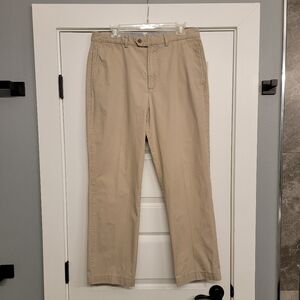 DANIEL CREMIEUX Men's Tan Khaki Professonal Newport Pants 100% Cotton Size 33x30